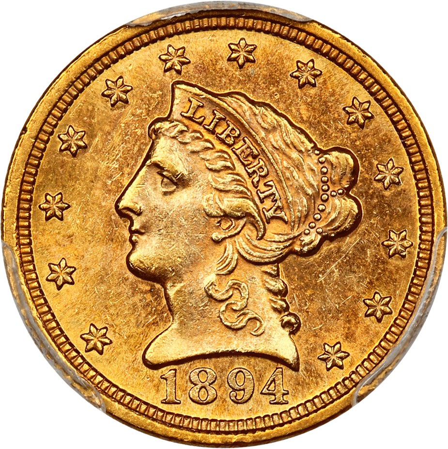 image for: 1894 $2 1/2 PCGS MS62