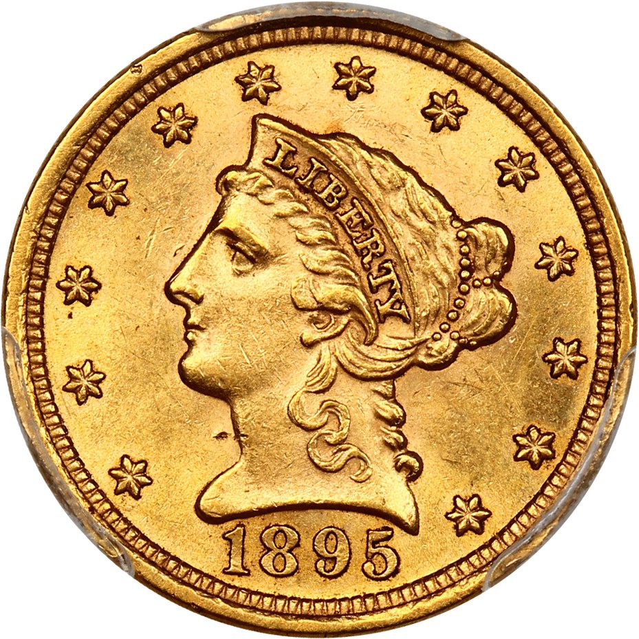 image for: 1895 $2 1/2 PCGS MS63