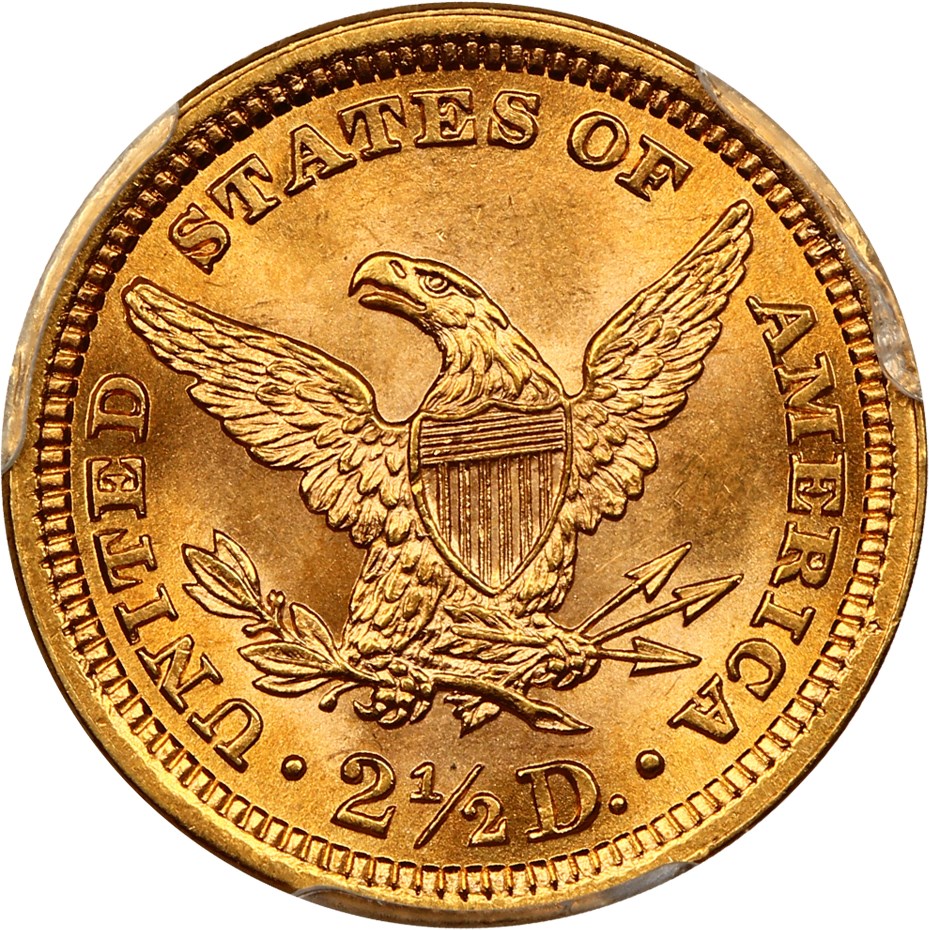 image for: 1896 $2 1/2 PCGS MS64
