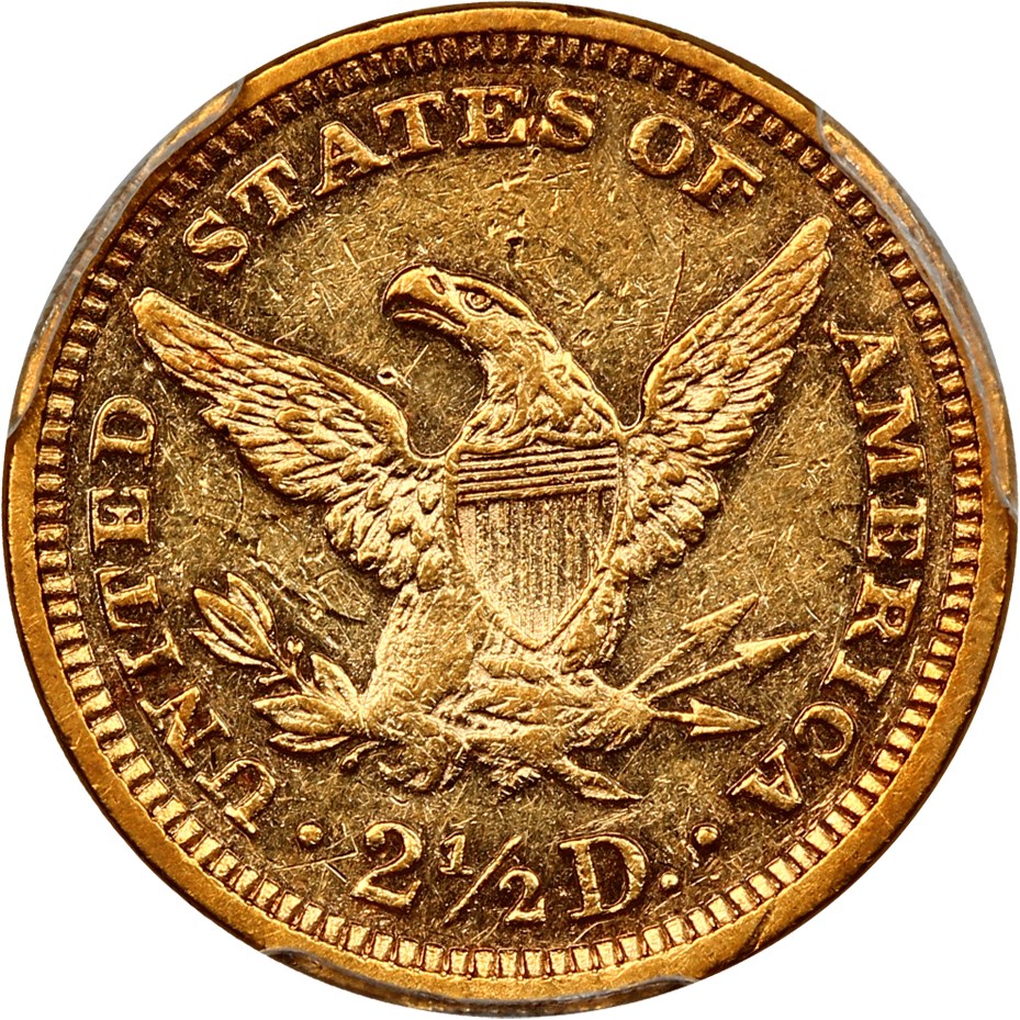 image for: 1876 $2 1/2 PCGS XF40