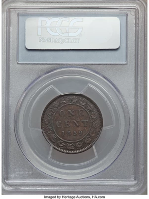 image for: Victoria Cent 1859 DpN9 Type II VF25 PCGS