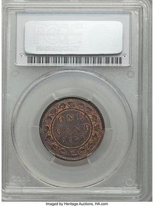 image for: Victoria Cent 1859 MS62 Brown PCGS