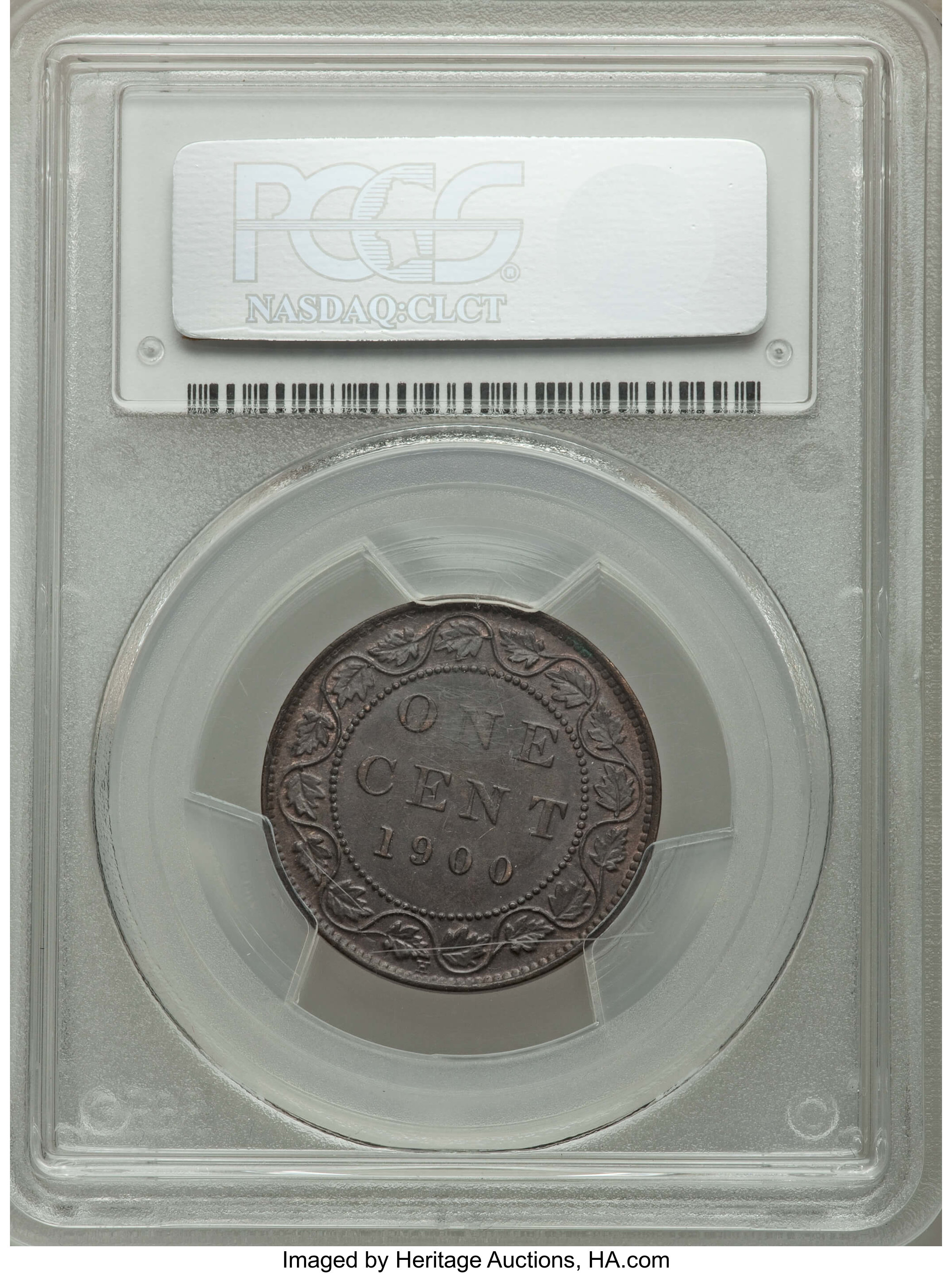 image for: Victoria Cent 1900-H MS62 Brown PCGS