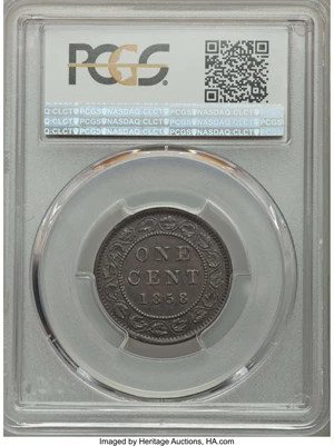 image for: Victoria Cent 1858 AU50 PCGS