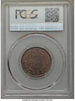 image for: Victoria Cent 1859 MS62 Brown PCGS