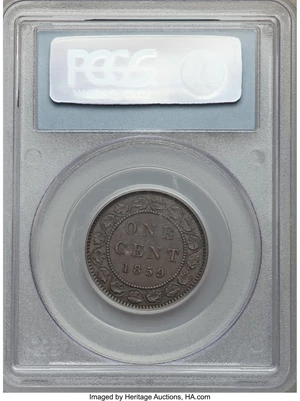 image for: Victoria Cent "DPN9 T2" 1859 XF45 PCGS