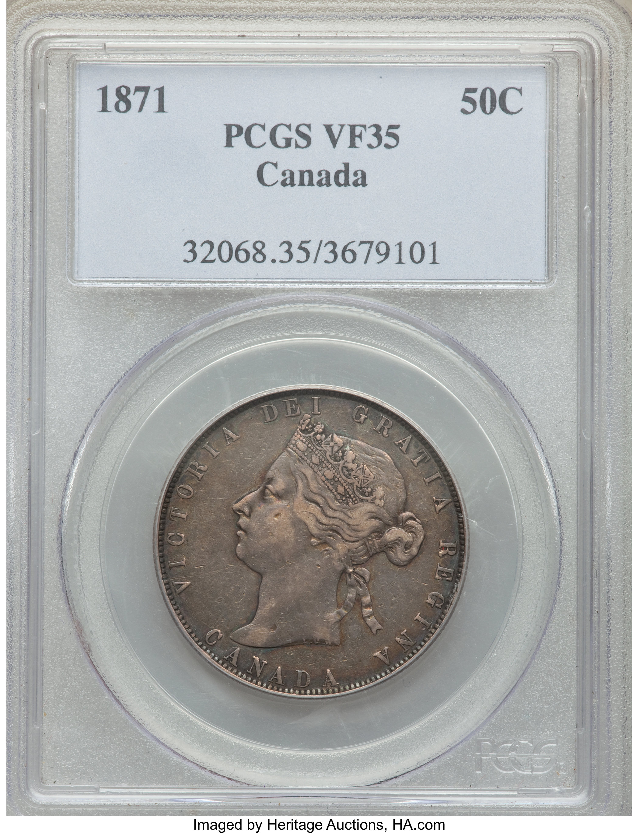 image for: Victoria 50 Cents 1871 VF35 PCGS