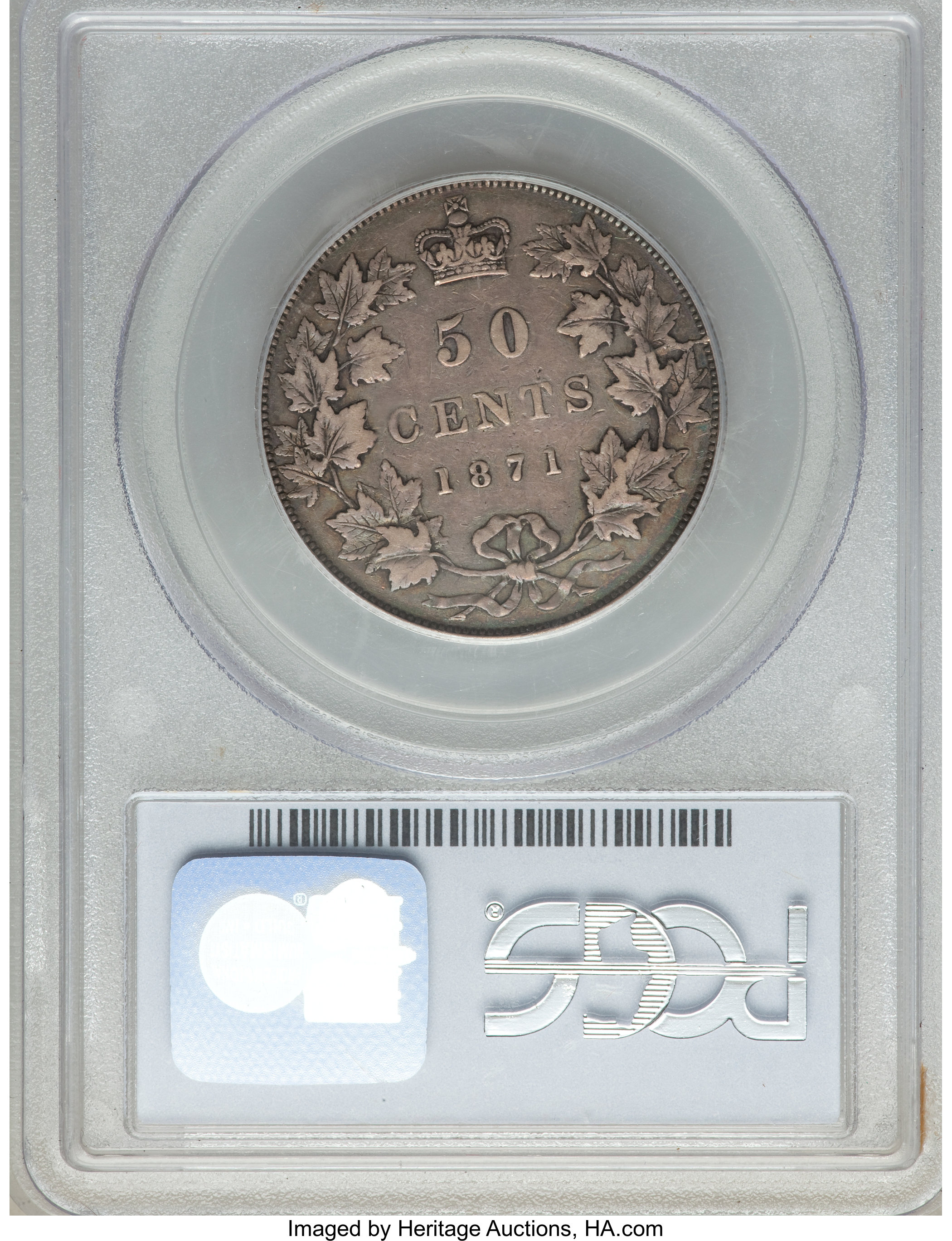 image for: Victoria 50 Cents 1871 VF35 PCGS