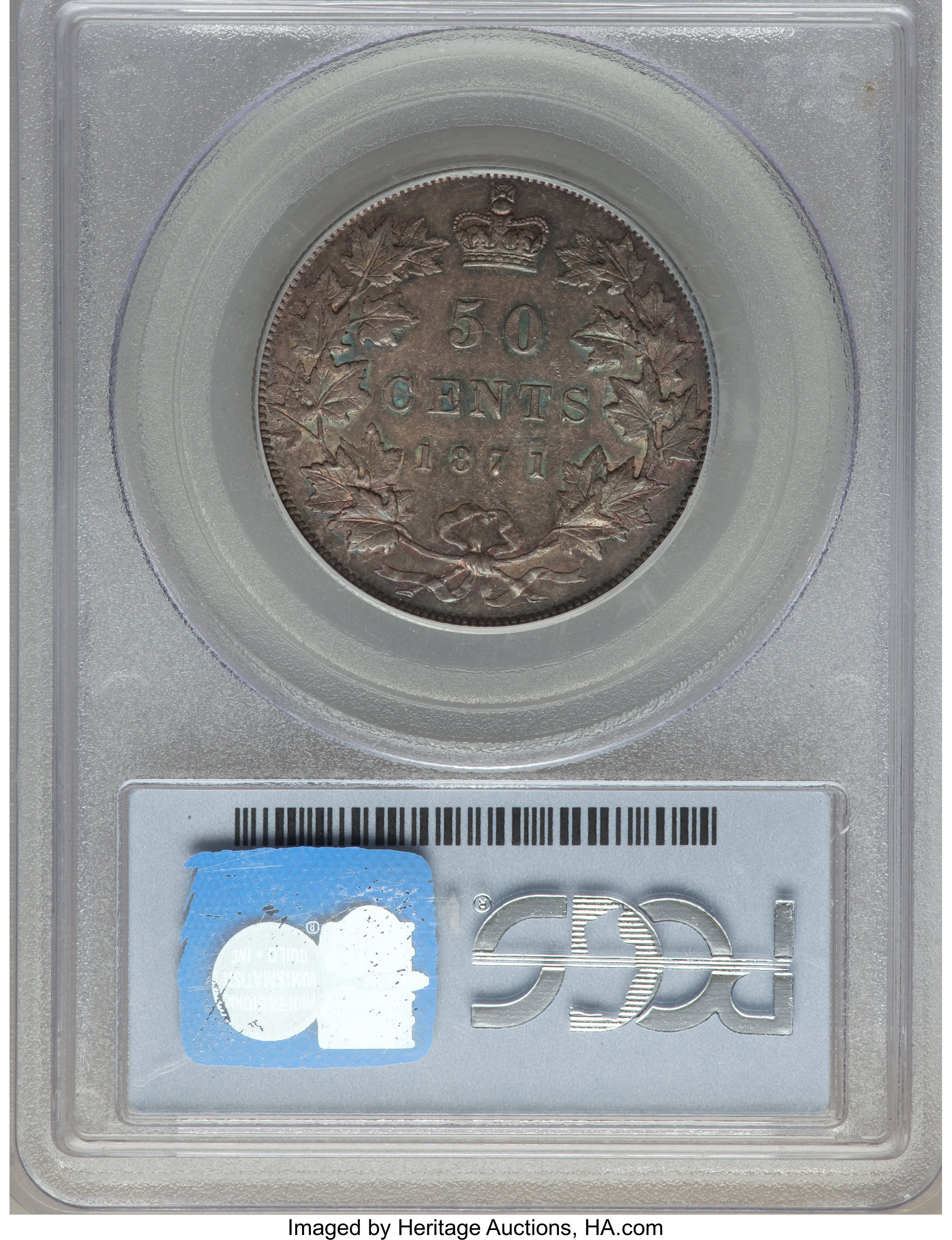 image for: Victoria 50 Cents 1871 AU58 PCGS