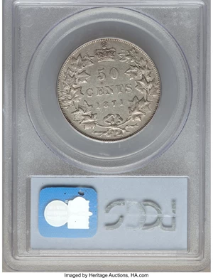 image for: Victoria 50 Cents 1871-H VF35 PCGS