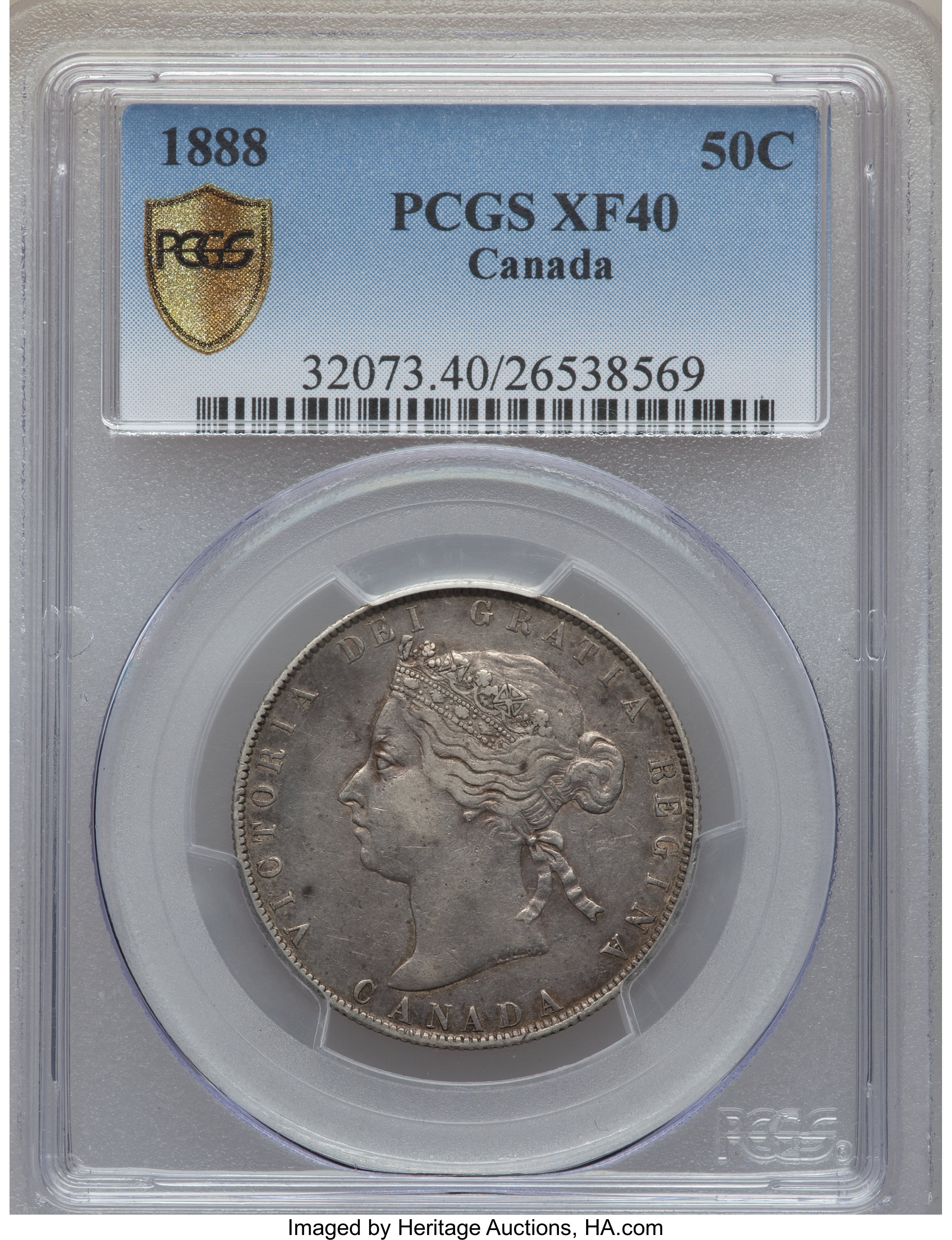 image for: Victoria 50 Cents 1888 XF40 PCGS
