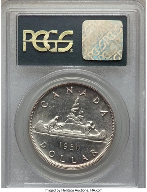 image for: George VI "Arnprior" Dollar 1950 MS63 PCGS
