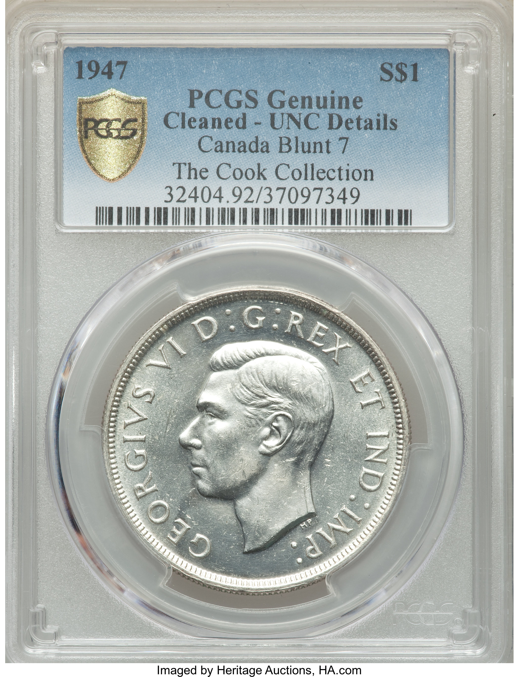 1947 S$1 Blunt 7 MS (KM-37) VF30 thumbnail 12