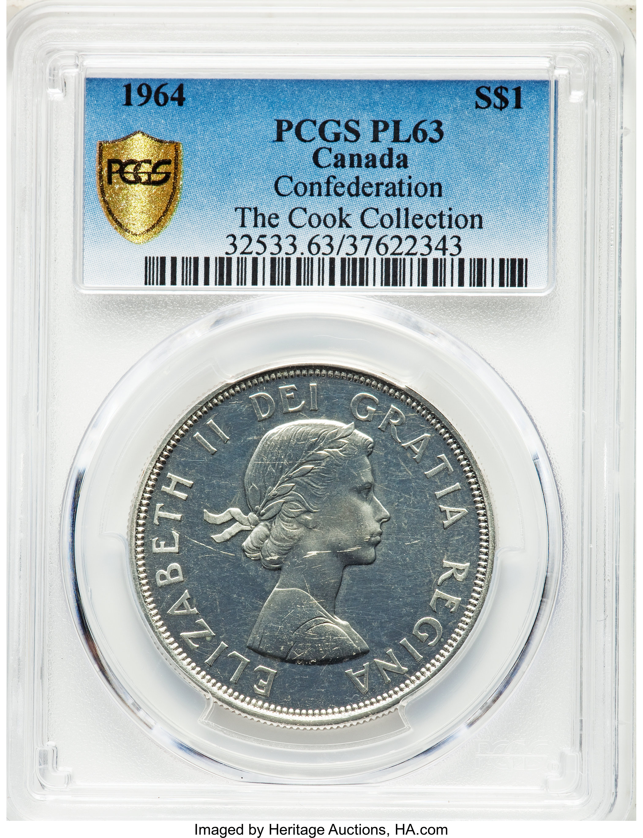 image for: Victoria Prooflike Dollar 1964 PL63 PCGS
