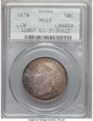 image for: Victoria 50 Cents 1870-LCW
