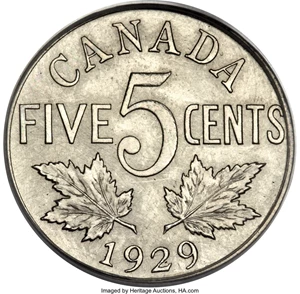 image for: George V Specimen 5 Cents 1929