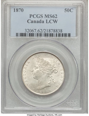 image for: Victoria 50 Cents 1870-LWC