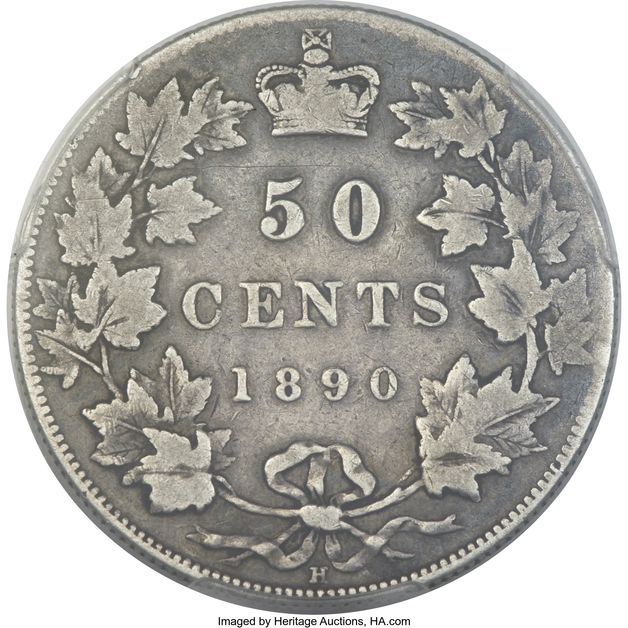 image for: Victoria 50 Cents 1890-H F15 PCGS