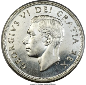 image for: George VI Dollar 1948 MS61 PCGS