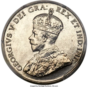 image for: George V Specimen 5 Cents 1926 Near 6 SP65 PCGS