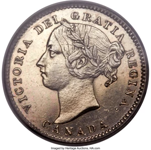 image for: Victoria Specimen 10 Cents 1892 SP60 PCGS