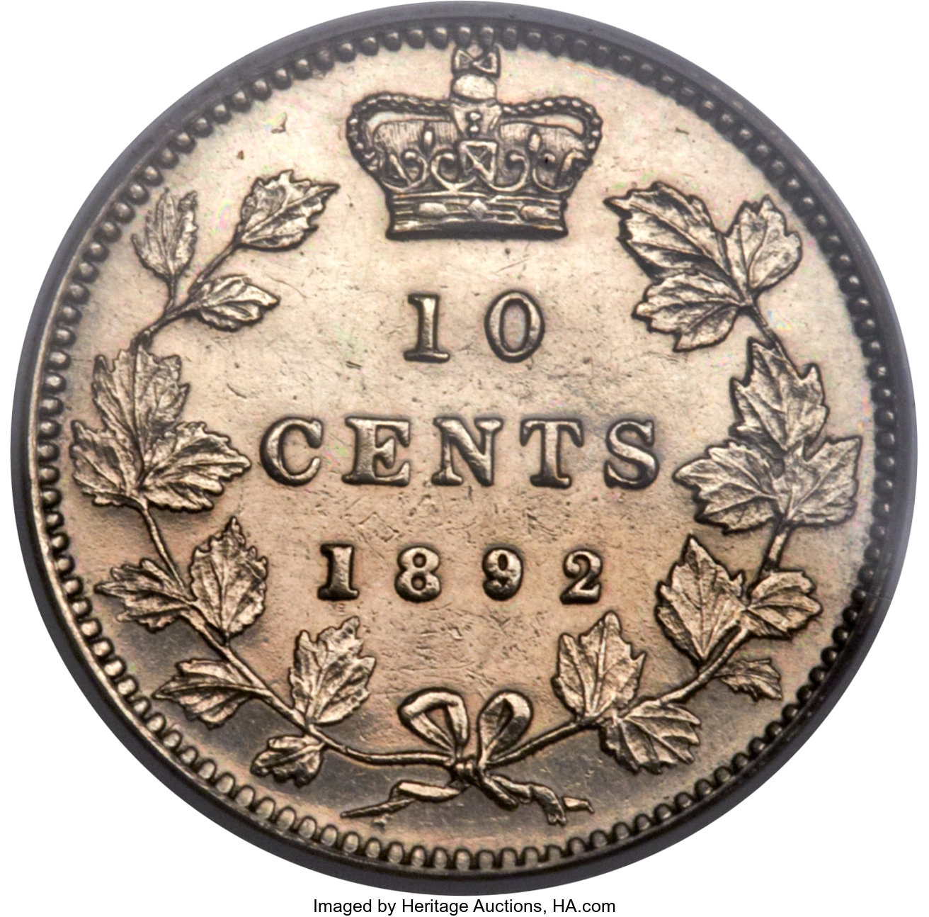 image for: Victoria Specimen 10 Cents 1892 SP60 PCGS