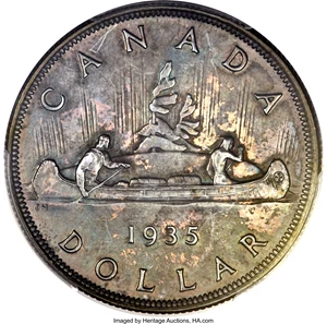 image for: George V Specimen Dollar 1935 SP65 PCGS