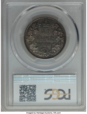 image for: Victoria 50 Cents 1870-LCW MS65 PCGS