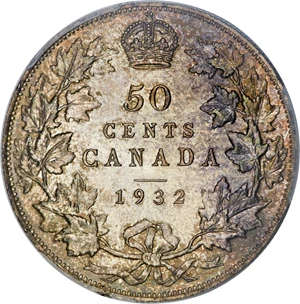 image for: George V Specimen 50 Cents 1932 SP64 PCGS