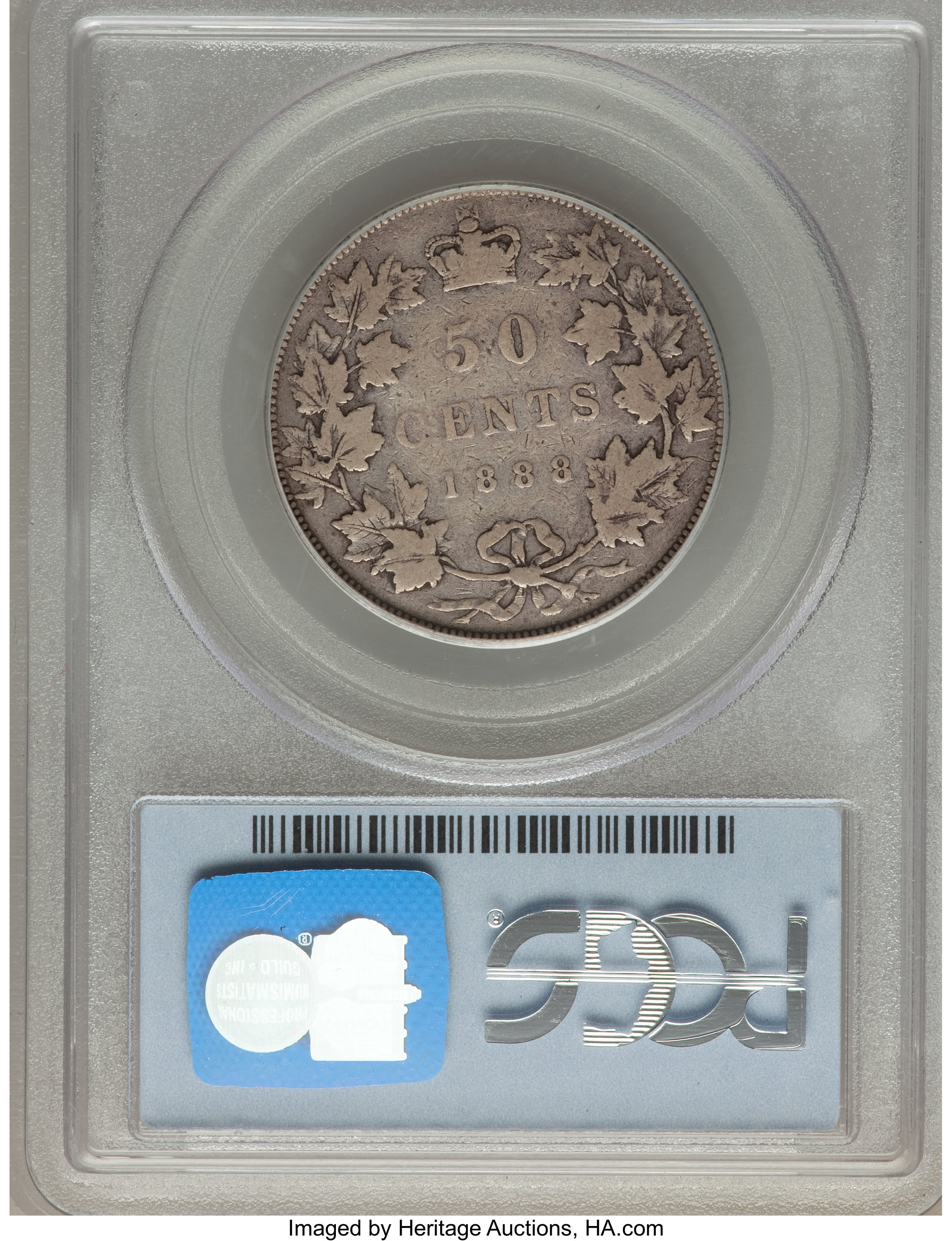 image for: Victoria 50 Cents 1888 VG10 PCGS