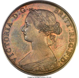 image for: Nova Scotia. Victoria Specimen Cent 1864 SP64 Brown PCGS