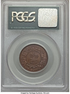 image for: Nova Scotia. Victoria Specimen Cent 1864 SP64 Brown PCGS