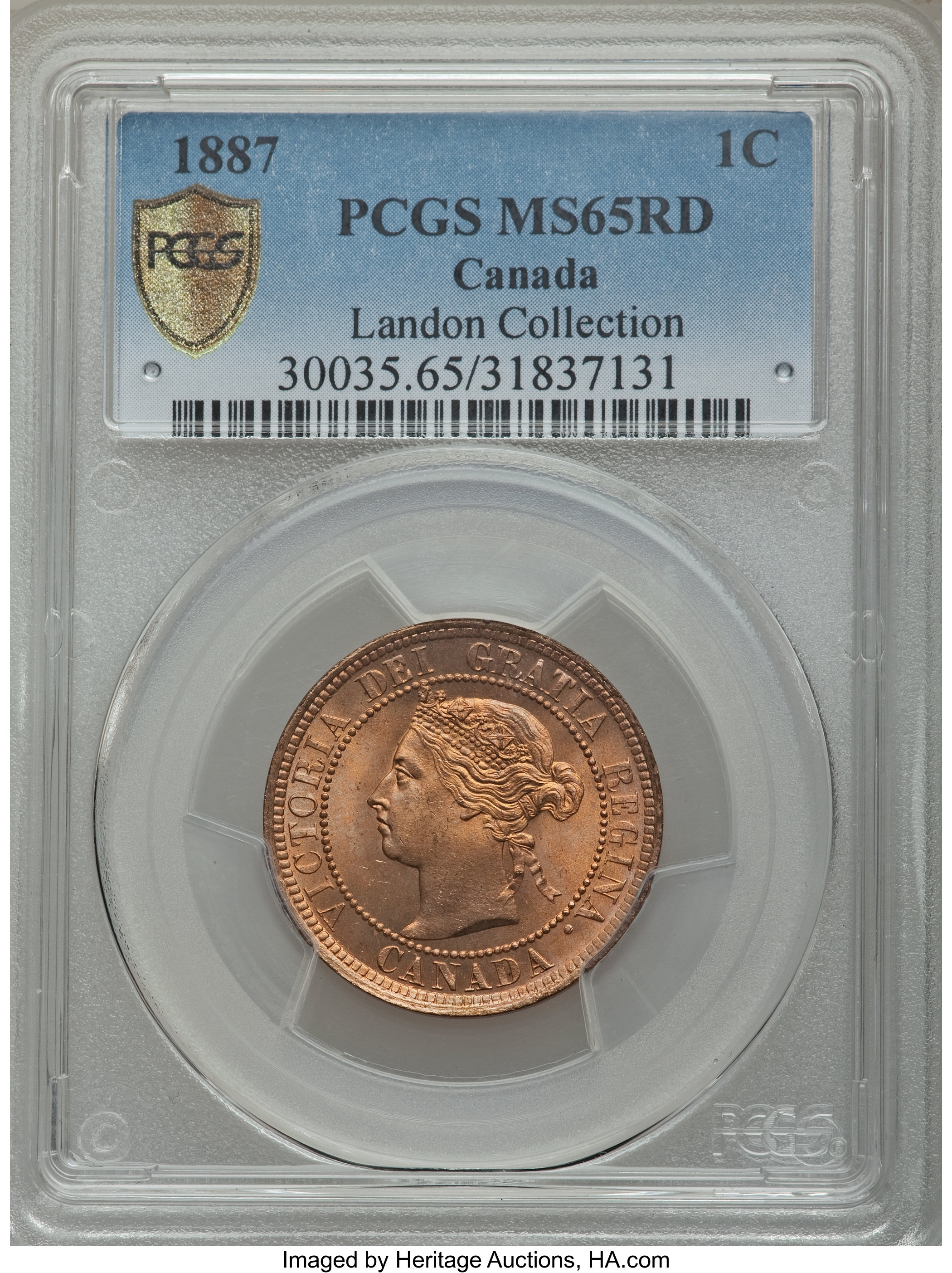 1887 1c MS RD MS65 RD thumbnail 3