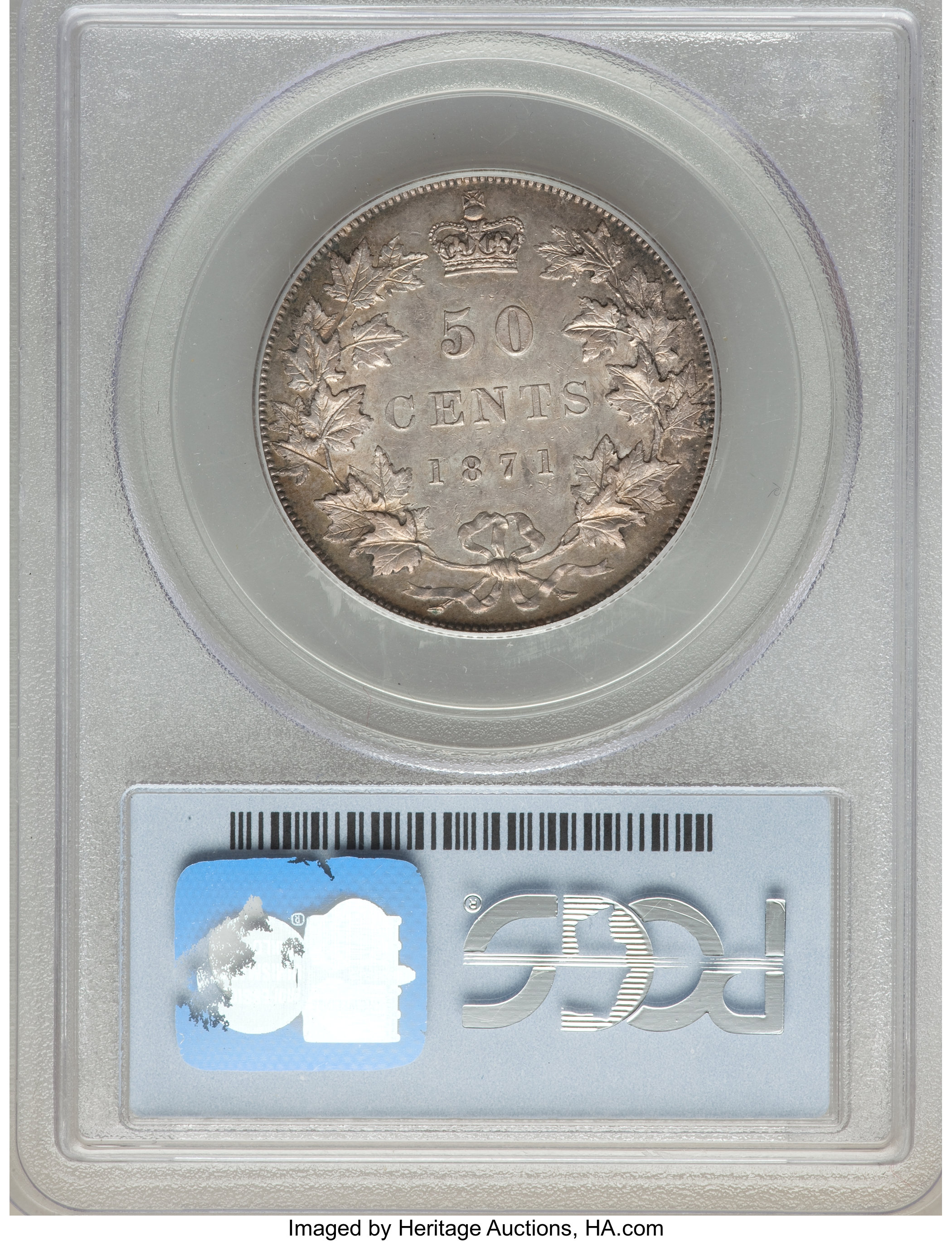 image for: Victoria 50 Cents 1871 AU53 PCGS