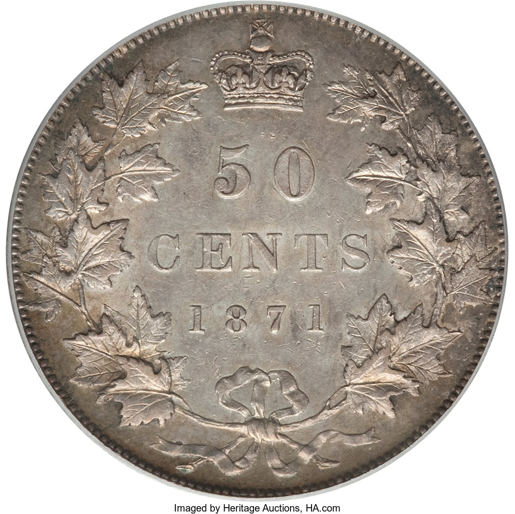 image for: Victoria 50 Cents 1871 AU53 PCGS