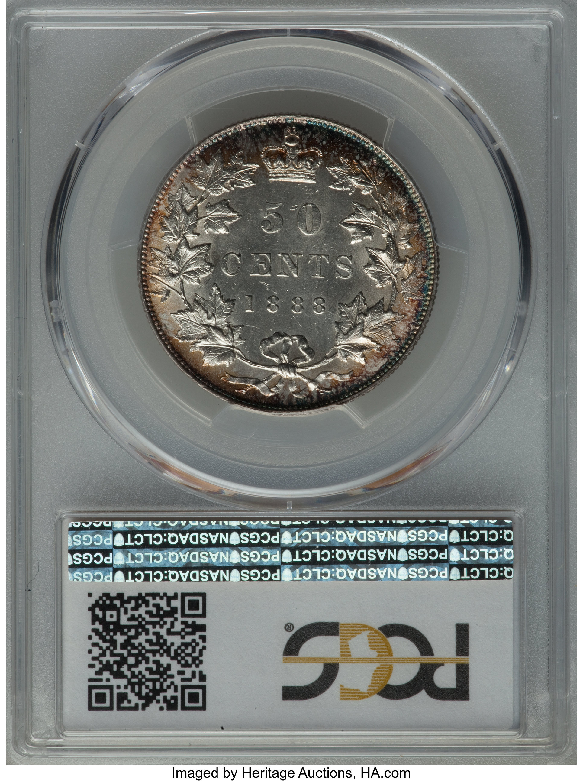 image for: Victoria 50 Cents 1888 AU58 PCGS