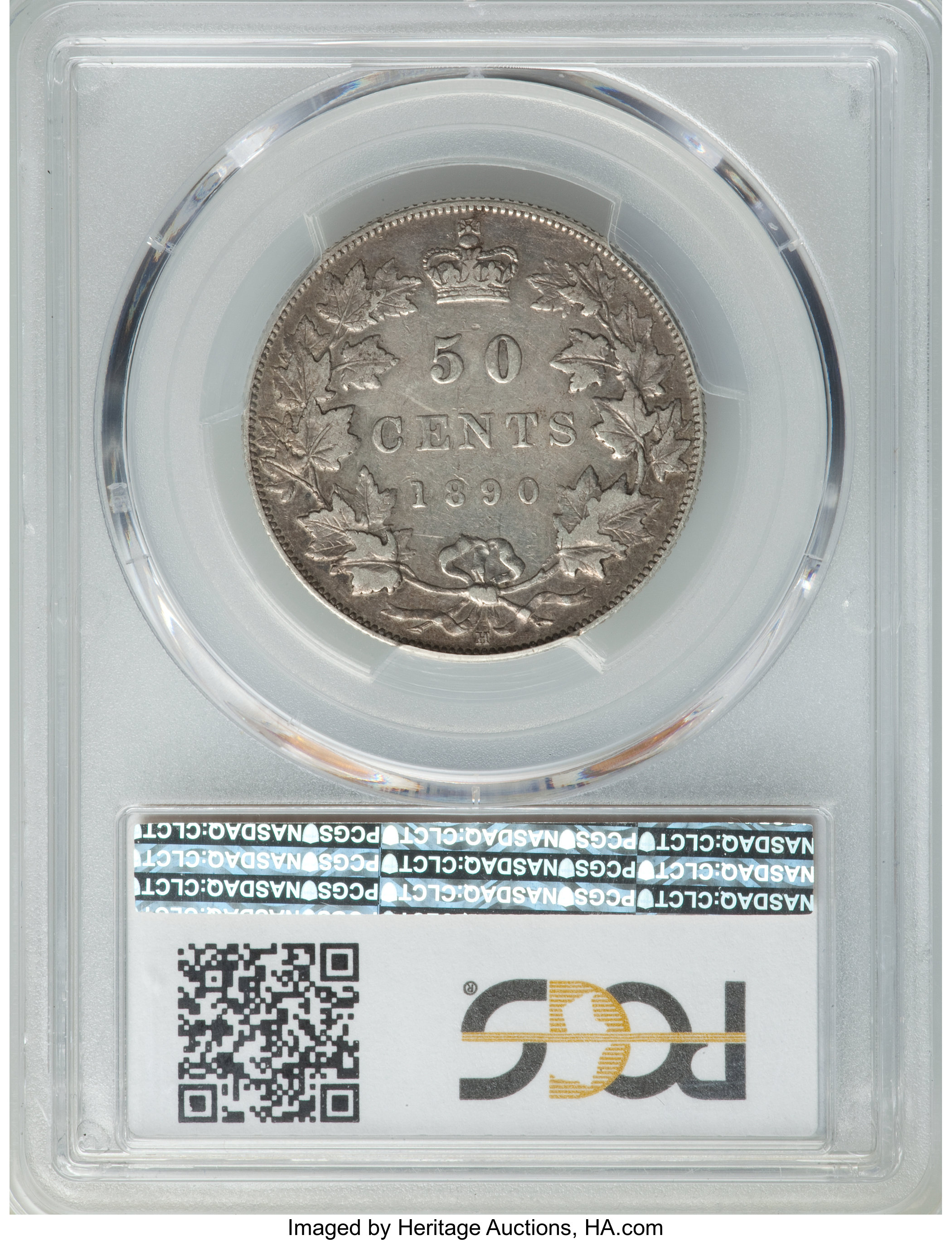 image for: Victoria 50 Cents 1890-H XF40 PCGS