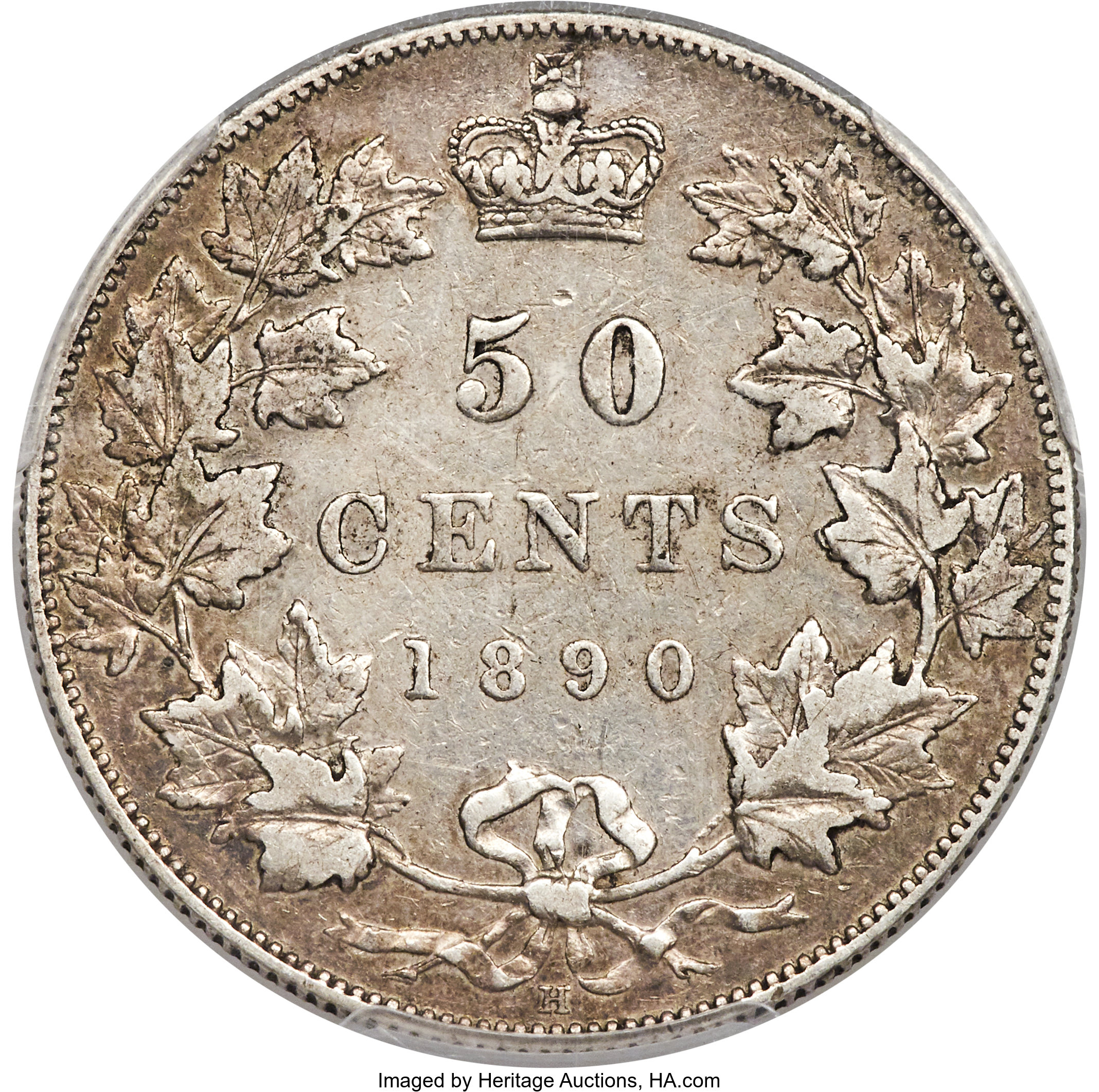 image for: Victoria 50 Cents 1890-H XF40 PCGS