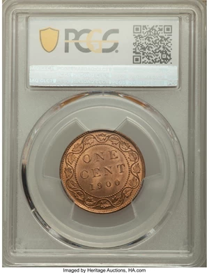 image for: Victoria Cent 1900 MS65 Red PCGS