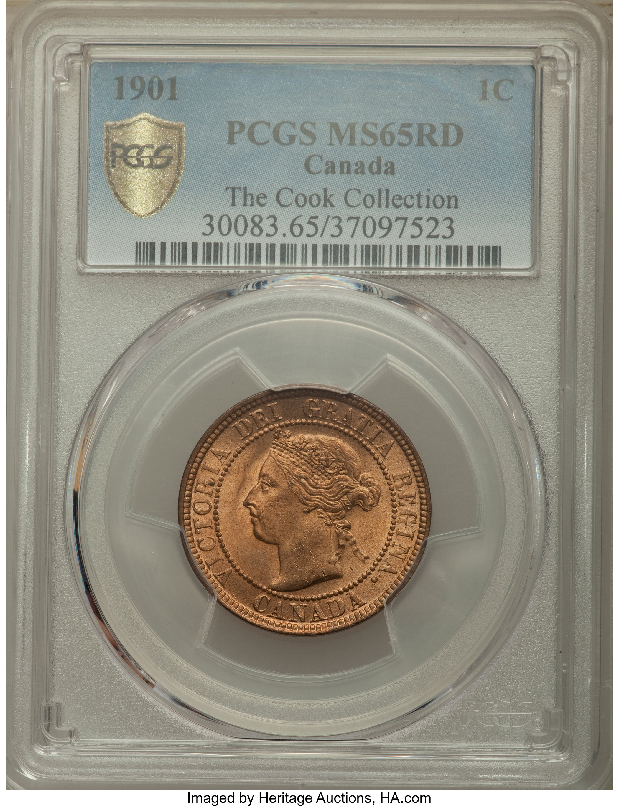 1901 1c MS RD MS65 RD thumbnail 2