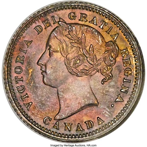 image for: Victoria Specimen 10 Cents 1881-H SP63 PCGS