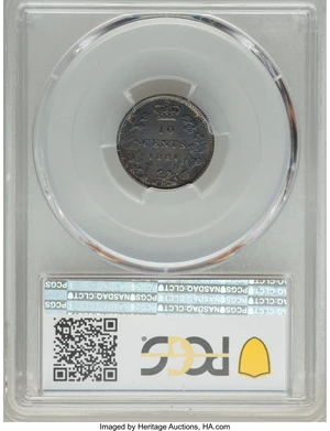 image for: Victoria Specimen 10 Cents 1881-H SP63 PCGS