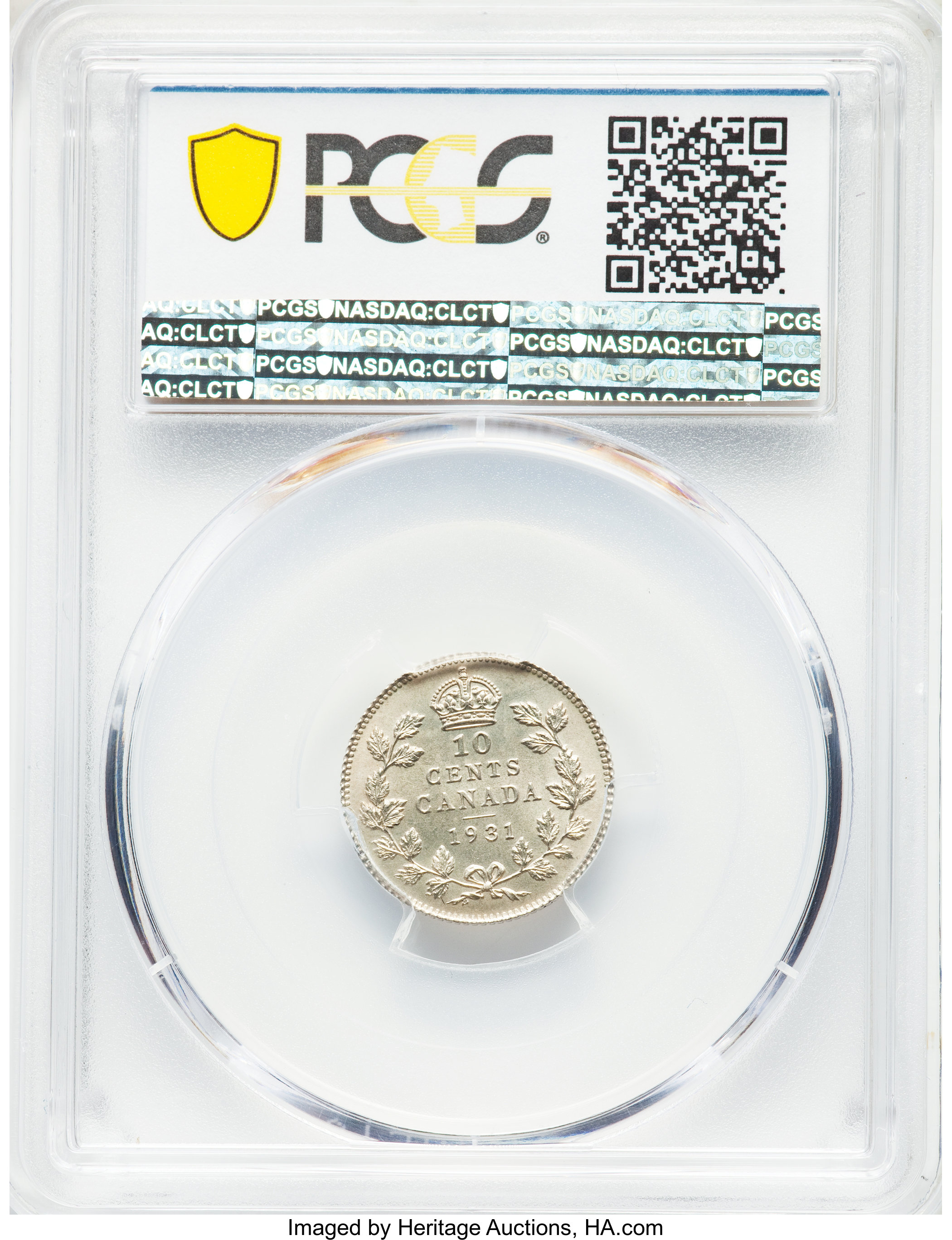 image for: George V Specimen 10 Cents 1931 SP66 PCGS