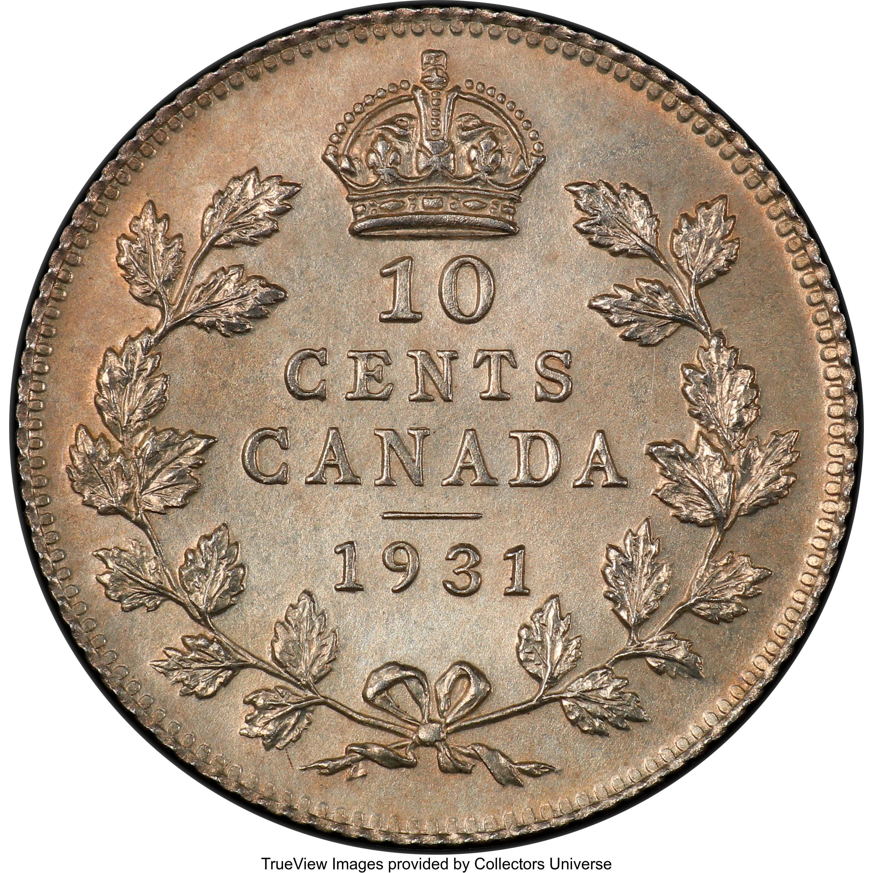 image for: George V Specimen 10 Cents 1931 SP66 PCGS