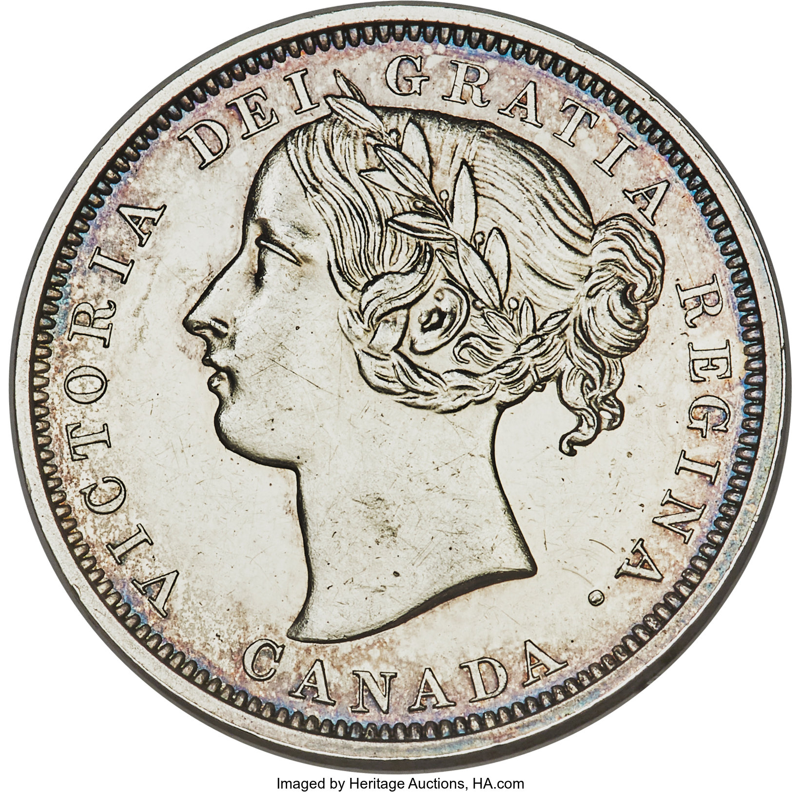 image for: Victoria Specimen "Plain Edge" 20 Cents 1858 SP62 PCGS