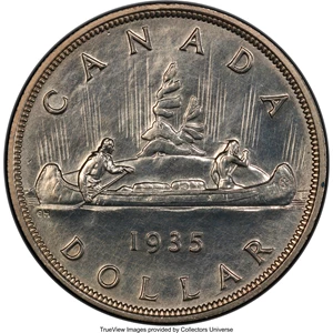 image for: George V Specimen Dollar 1935 SP63 PCGS