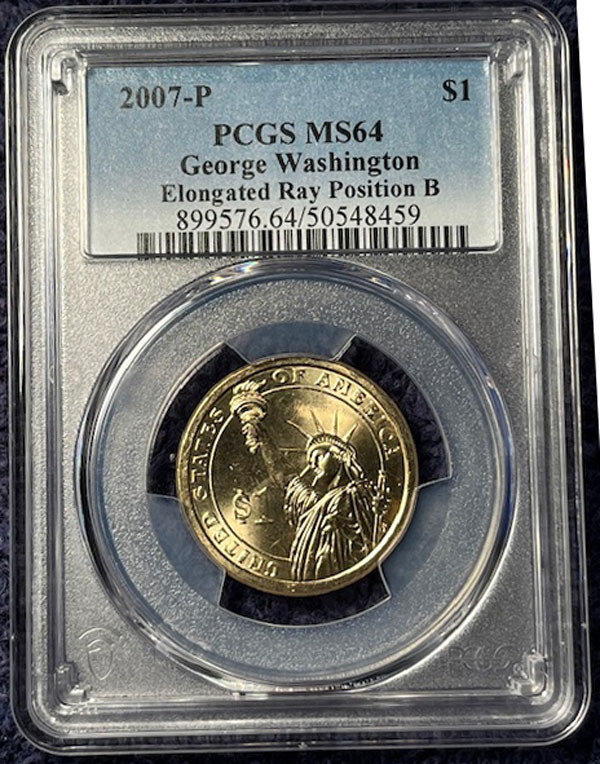 2007-P $1 George Washington, Position B MS