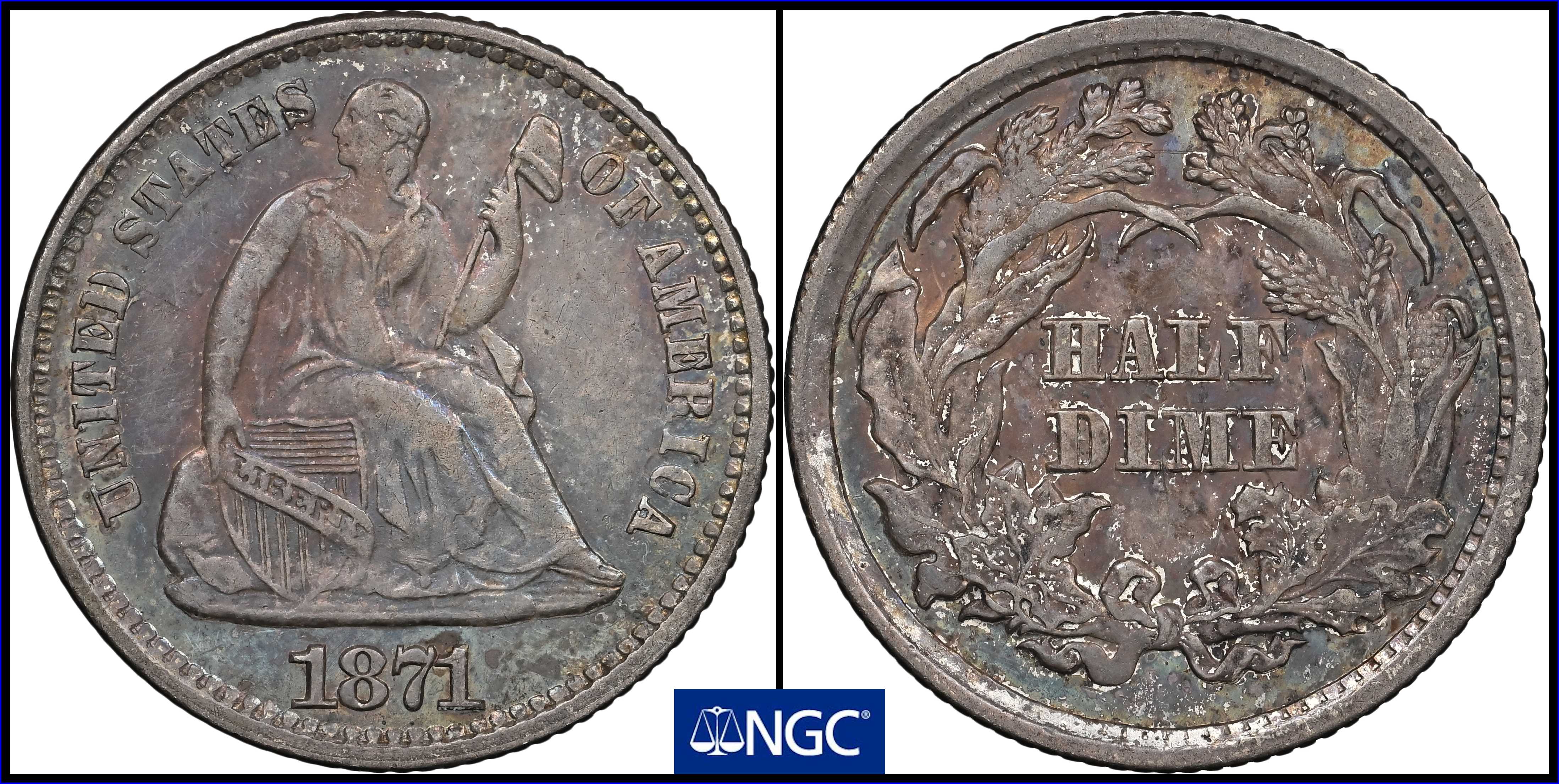 Image for 1819/8 50c Large 9 MS