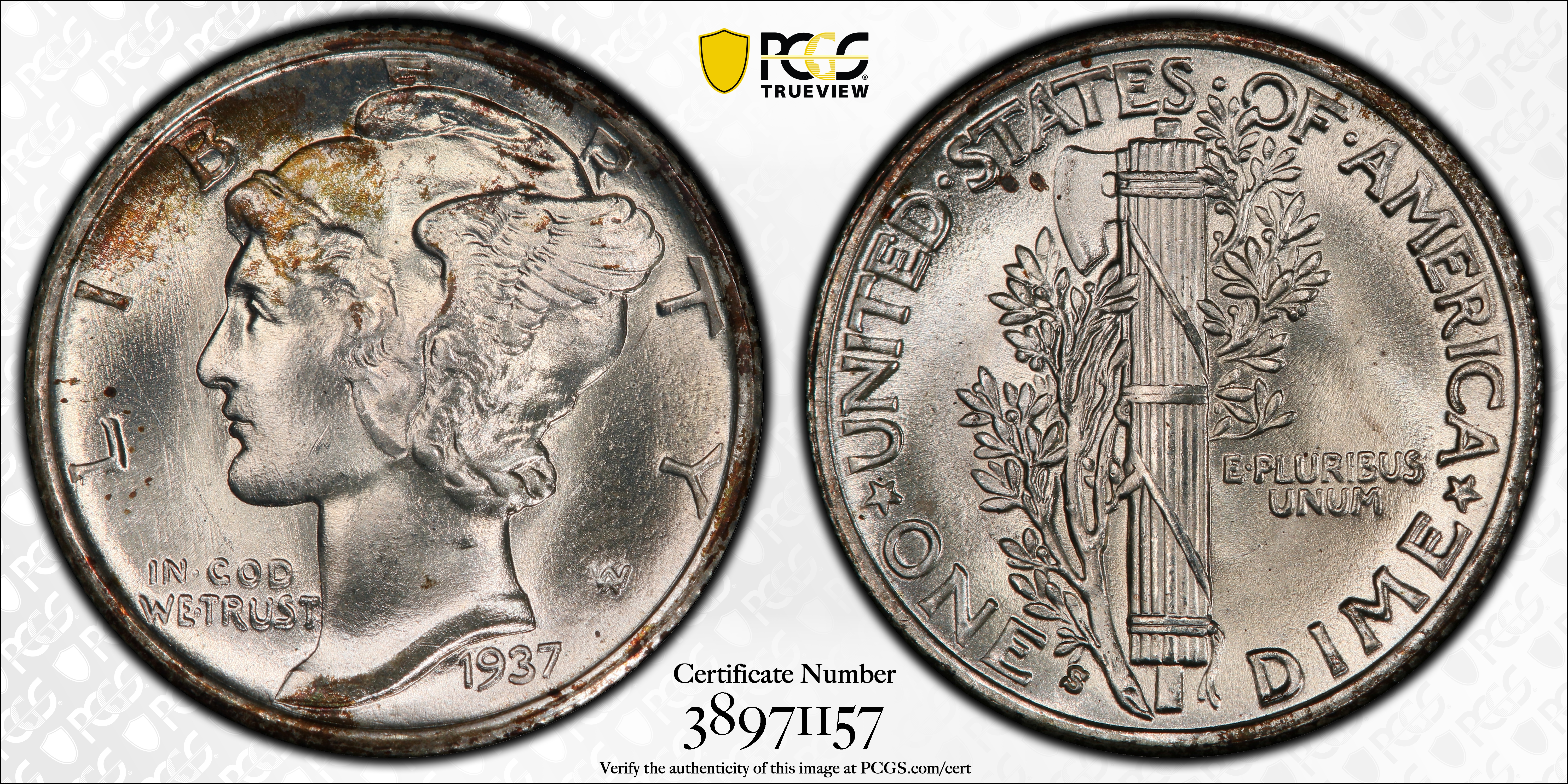 Image for 1936-S 10c Overdate, FS-110 MS FB