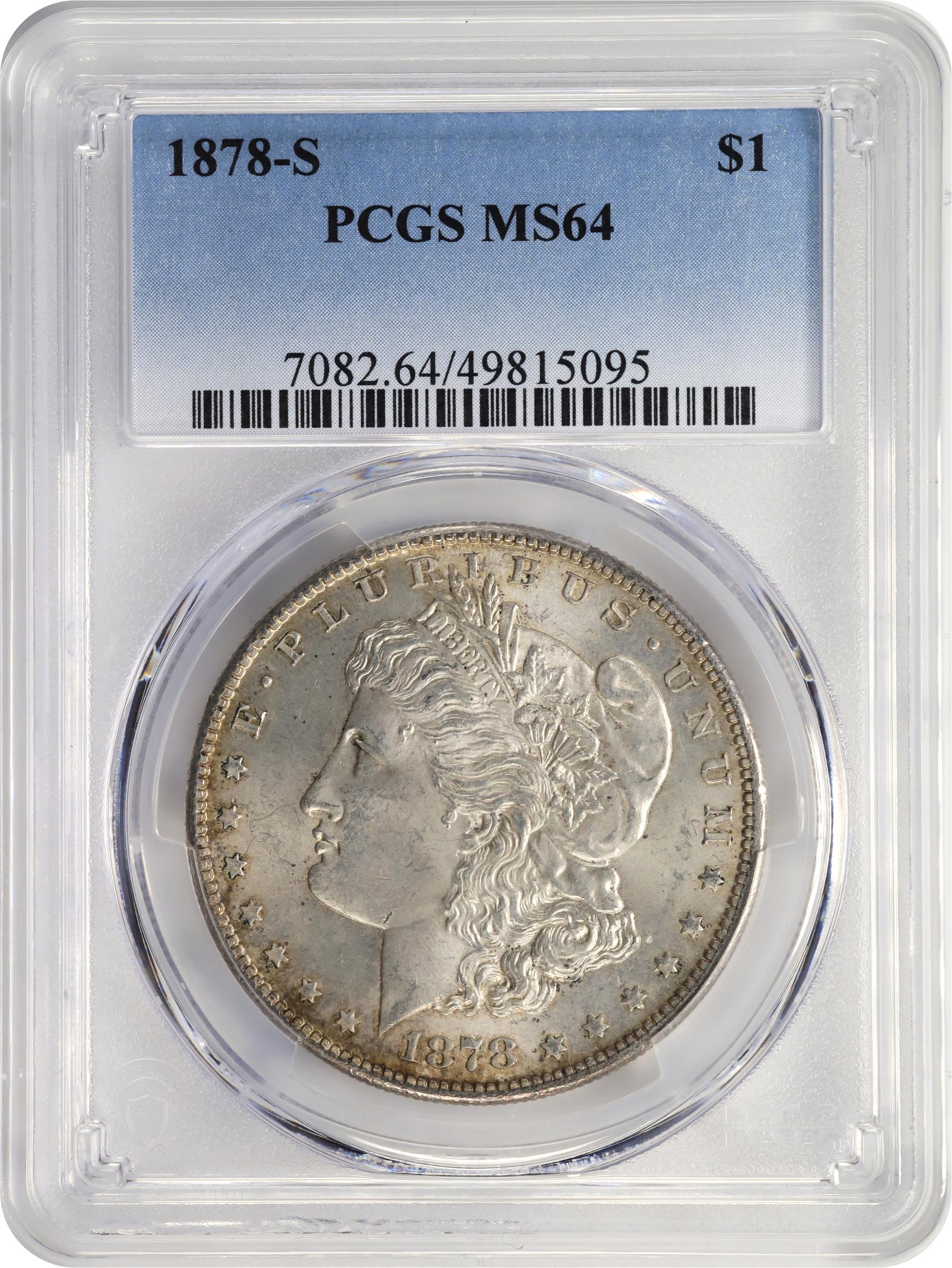 Image for 1878 7TF $1  Reverse of 1878, Doubled RIB, VAM-70 MS